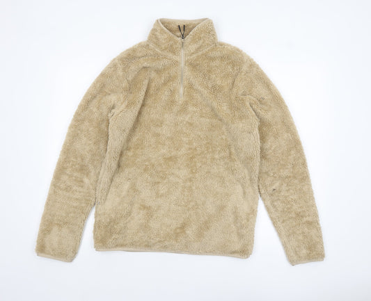 Mountain Warehouse Women's Beige Fleece 1/2 Zip Pullover Sweatshirt Size S