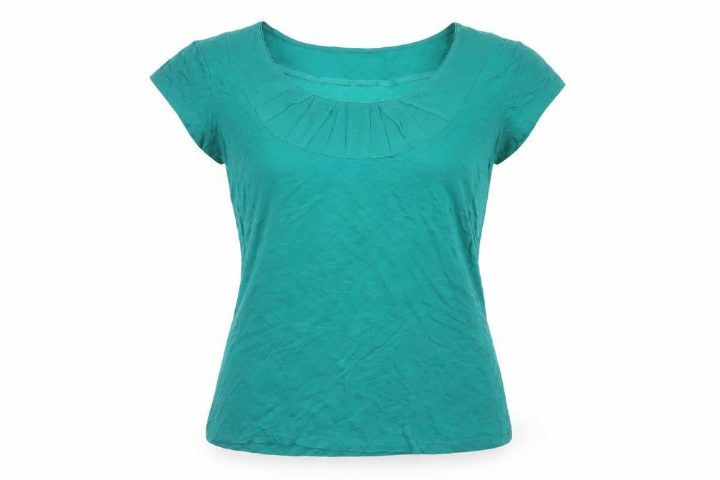 Rule the Water Women’s Green Lyocell Short Sleeve Scoop Neck Top Size 8