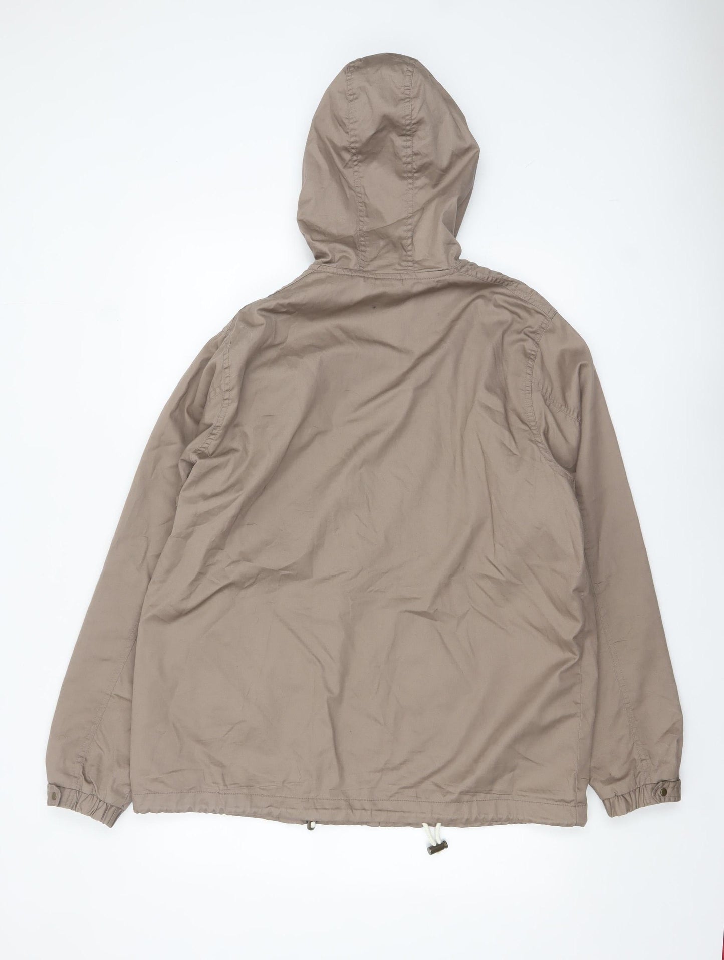 Cotton Traders Women Beige Hooded Anorak Jacket L