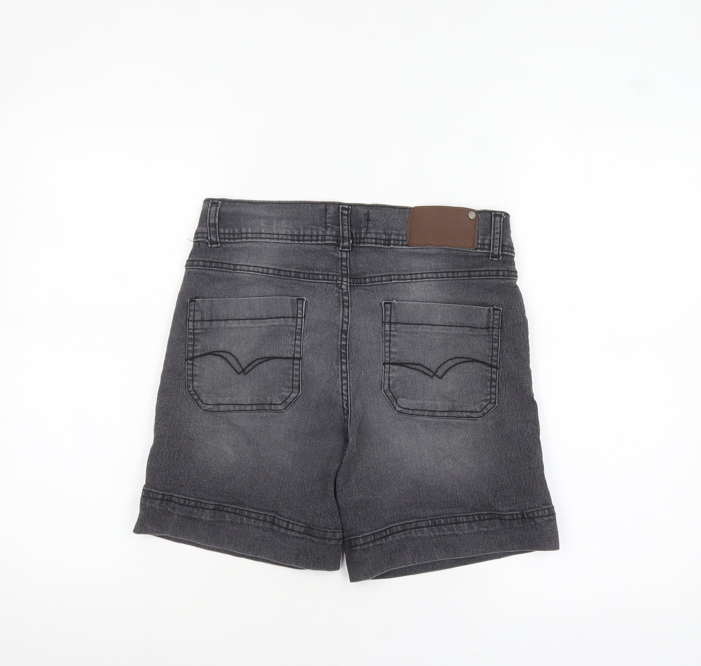 Lee Cooper Women Grey Denim Chino Shorts Size 12 Slim Fit