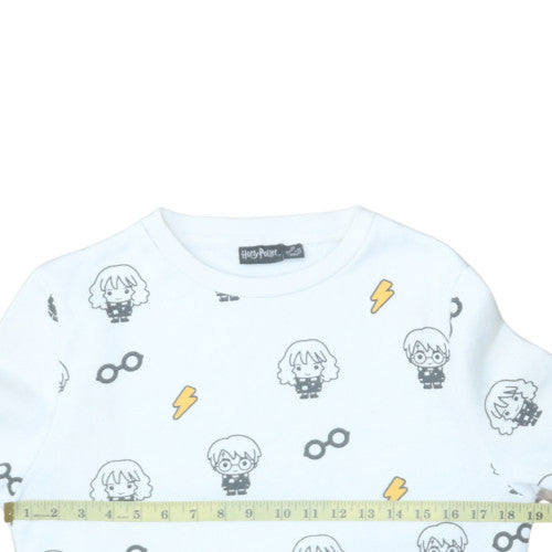 Primark Harry Potter White XS Womens Sweatshirt Crew Neck Long Sleeve