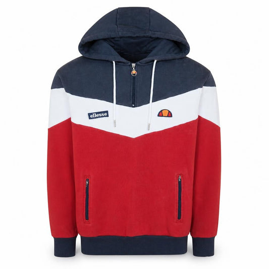 Ellesse Men's Multicoloured 1/2 Zip Hoodie Size M Retro Sports Style