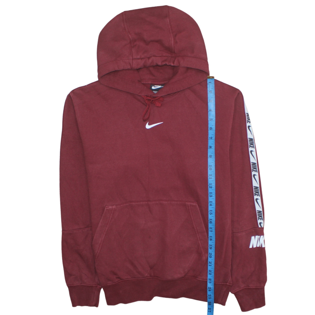 Nike Men's Red Pullover Hoodie S Logo Sports Fleece