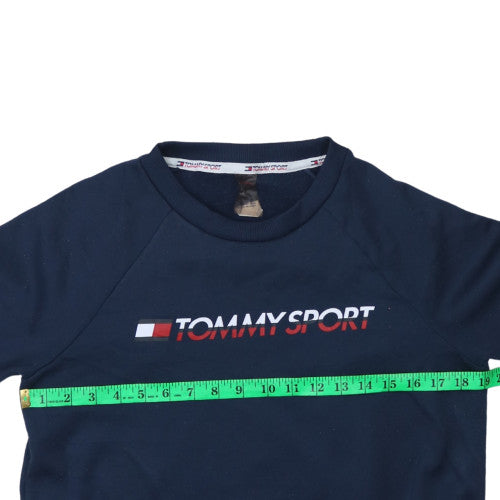 Tommy Sport Men's Blue Crew Neck Pullover Sweatshirt Size L