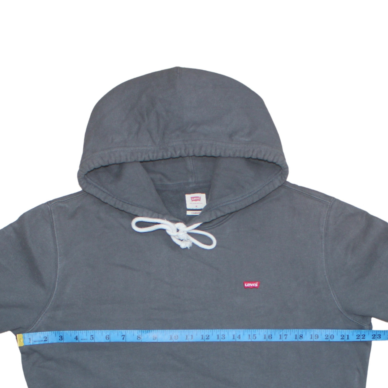 Levi's Men's Grey Pullover Hoodie M Classic Logo Cotton Sweatshirt