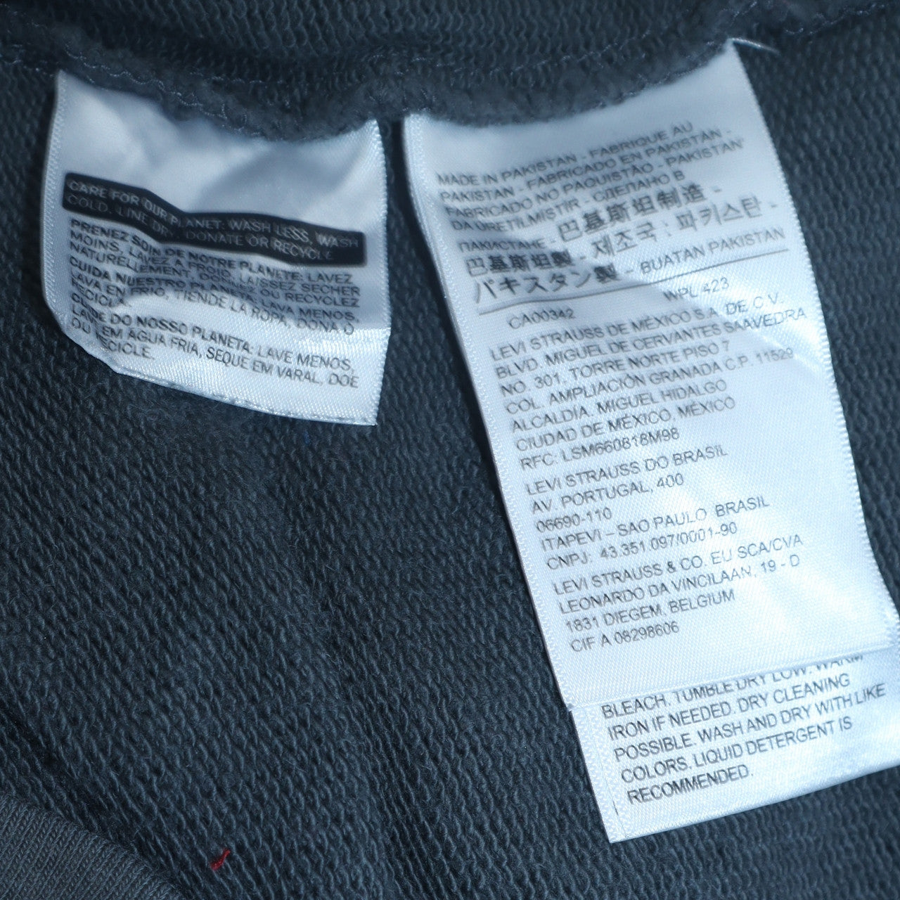 Levi's Men's Grey Pullover Hoodie M Classic Logo Cotton Sweatshirt