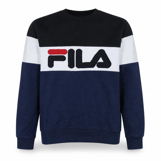FILA Men's Multicoloured Logo Pullover Sweatshirt Size S