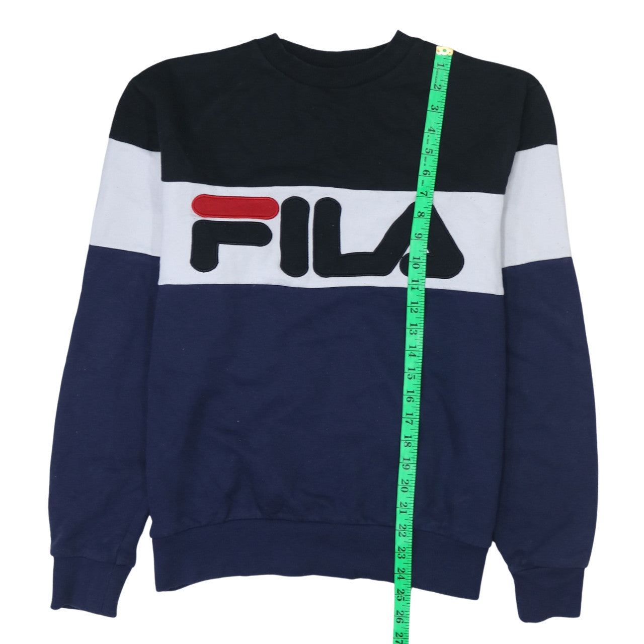 FILA Men's Multicoloured Logo Pullover Sweatshirt Size S