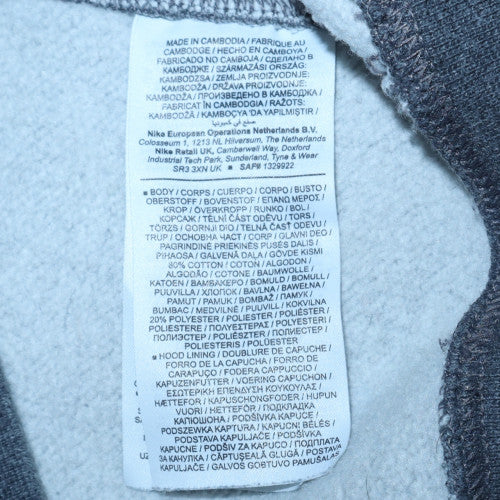 Nike Men's Grey Pullover Hoodie M Sports Fleece Sweatshirt