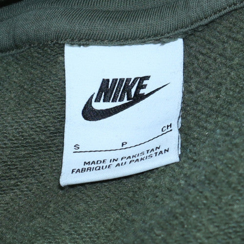 Nike Men's Green Pullover Hoodie S Fleece Graphic Logo Sportswear