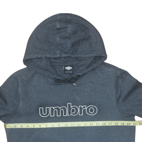 Umbro Men’s Blue Pullover Hoodie M Fleece Logo Sweatshirt