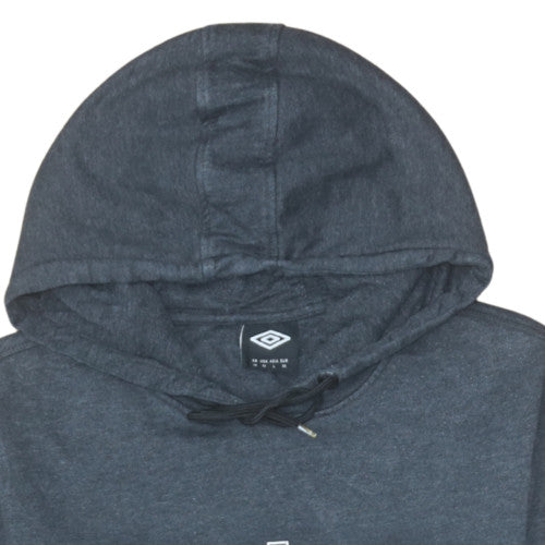Umbro Men’s Blue Pullover Hoodie M Fleece Logo Sweatshirt