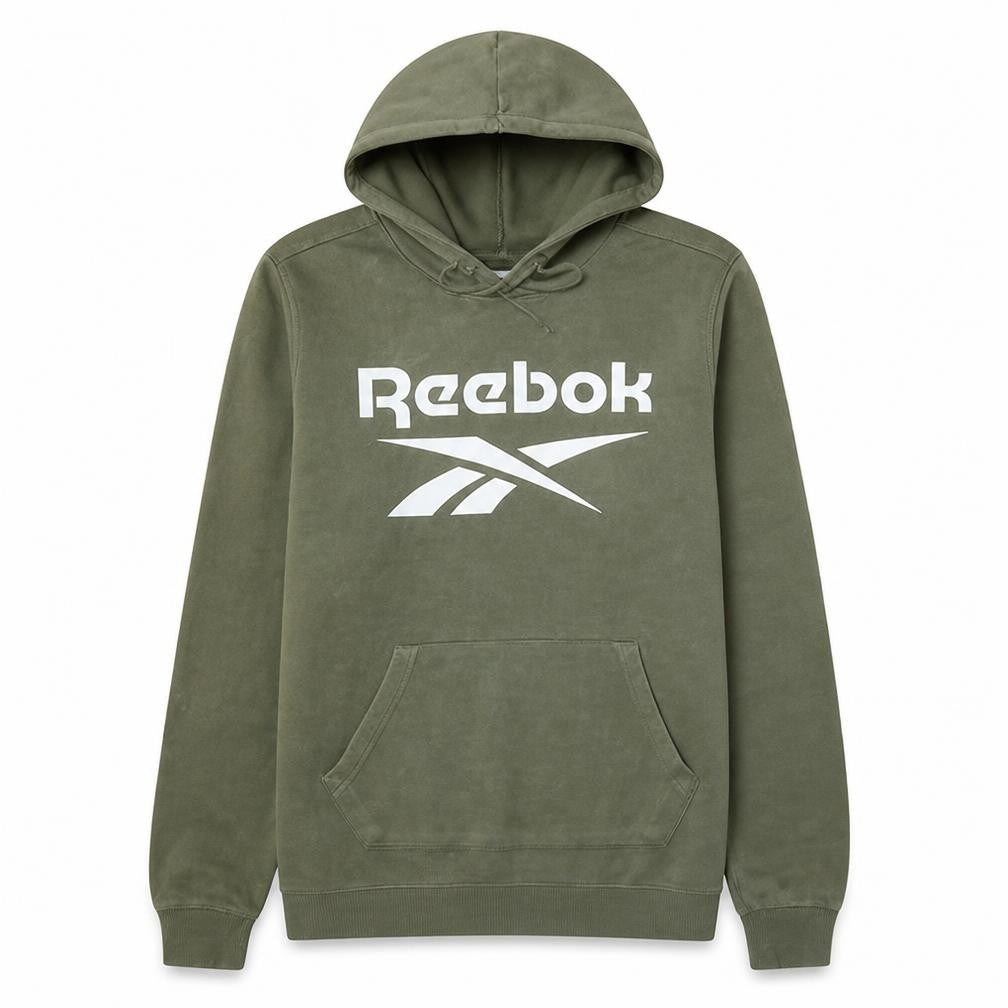 Reebok Men's Green Pullover Hoodie M Fleece Sportswear