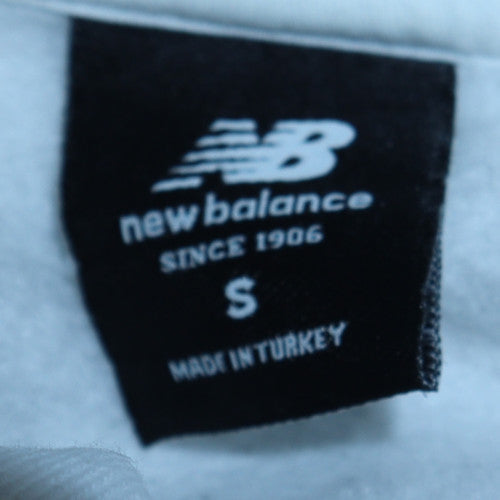 New Balance Men's White S Pullover Sweatshirt Crew Neck Logo