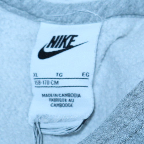 Nike Teens Grey Pullover Hoodie XL Regular Fit Sports Fleece