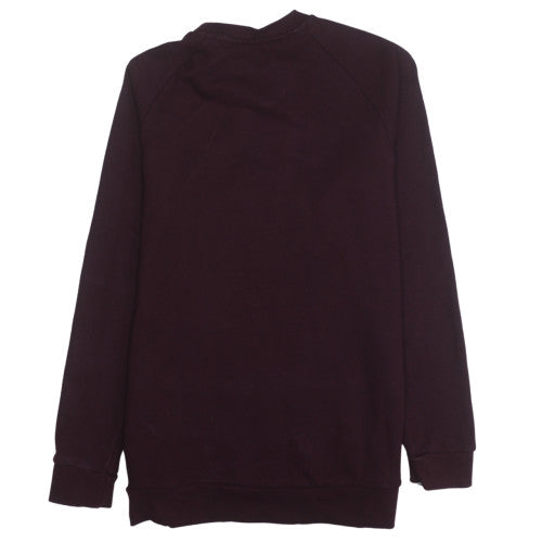 Adidas Men's Brown Crew Neck Pullover Sweatshirt M Logo Fleece