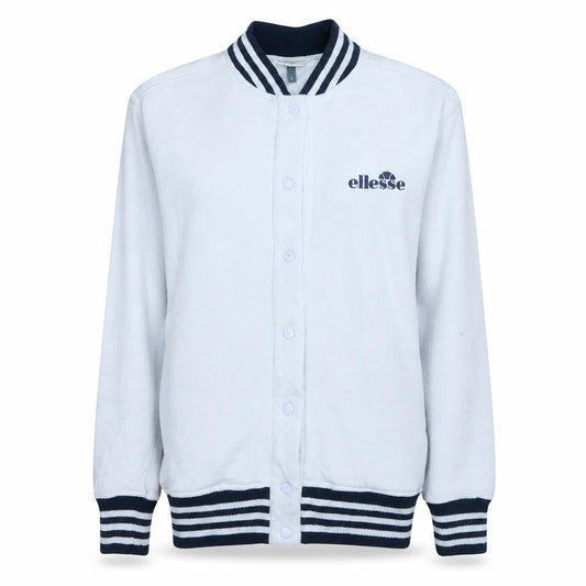 Ellesse Women's White Size 8 Varsity Jacket with Logo Detail