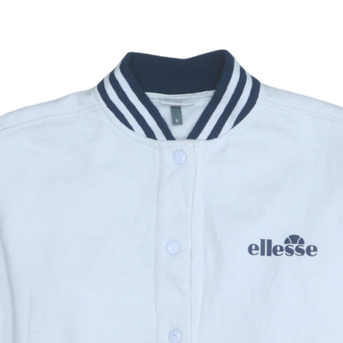 Ellesse Women's White Size 8 Varsity Jacket with Logo Detail