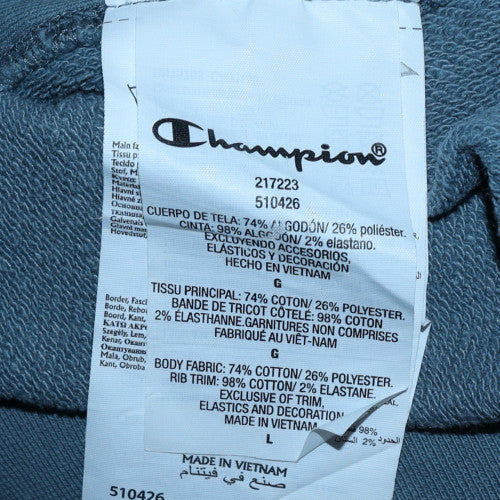 Champion Men's Blue Large Crew Neck Pullover Sweatshirt