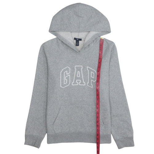 GAP Men's Grey Pullover Logo Hoodie L Regular Fleece Sweatshirt