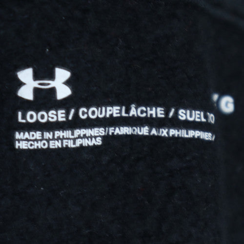 Under Armour Men's Black Pullover Hoodie L Relaxed Fit Fleece