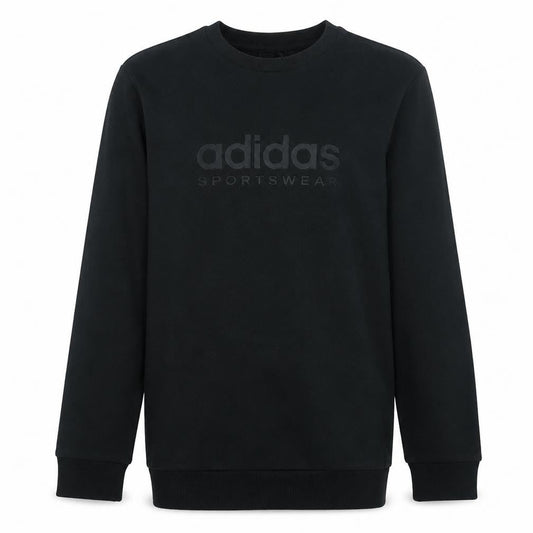 Adidas Boys Black Sportswear Sweatshirt Size 14-15 Years Crew Neck Pullover