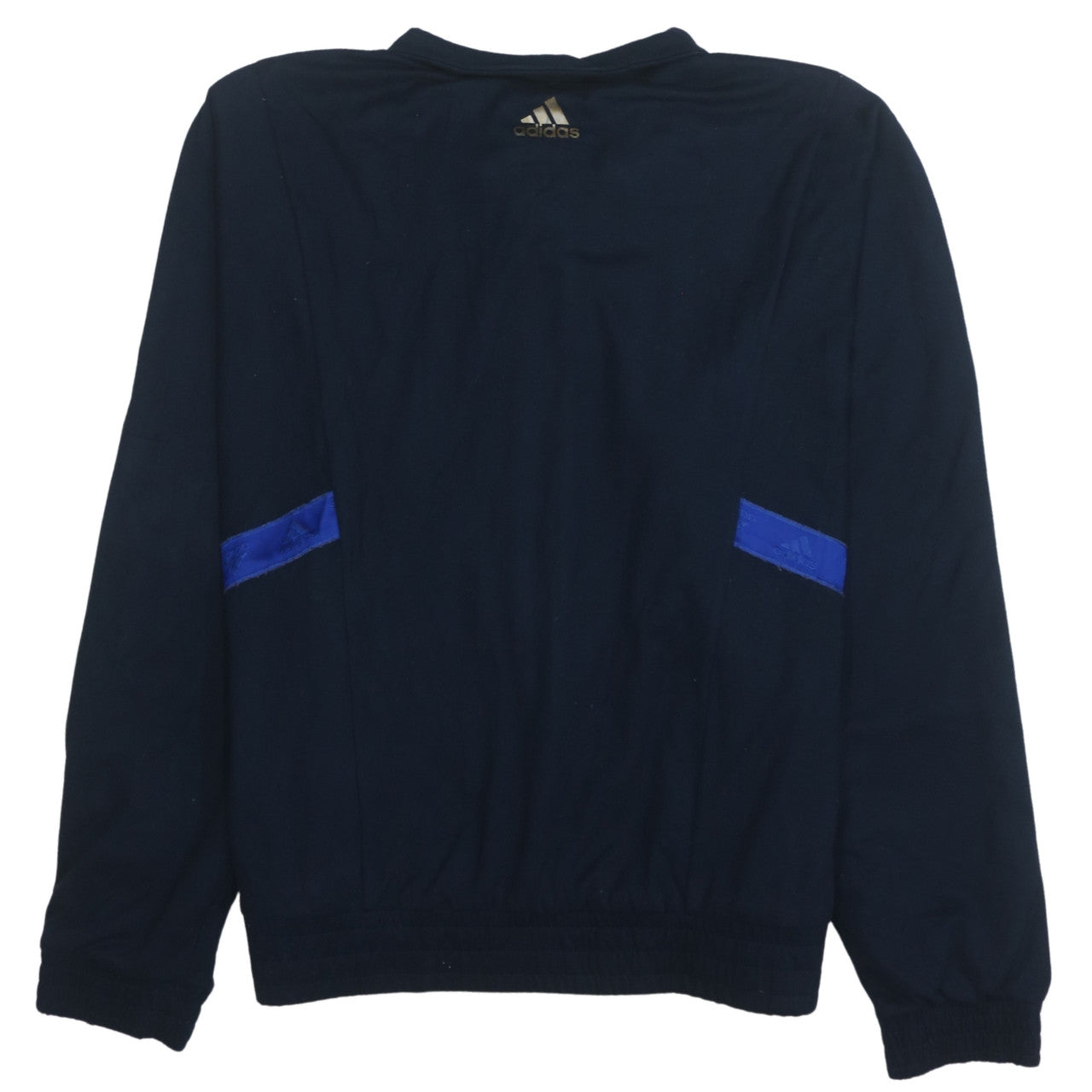 Adidas Women Navy Blue Full Zip Sweatshirt Size 12 Cotton Blend