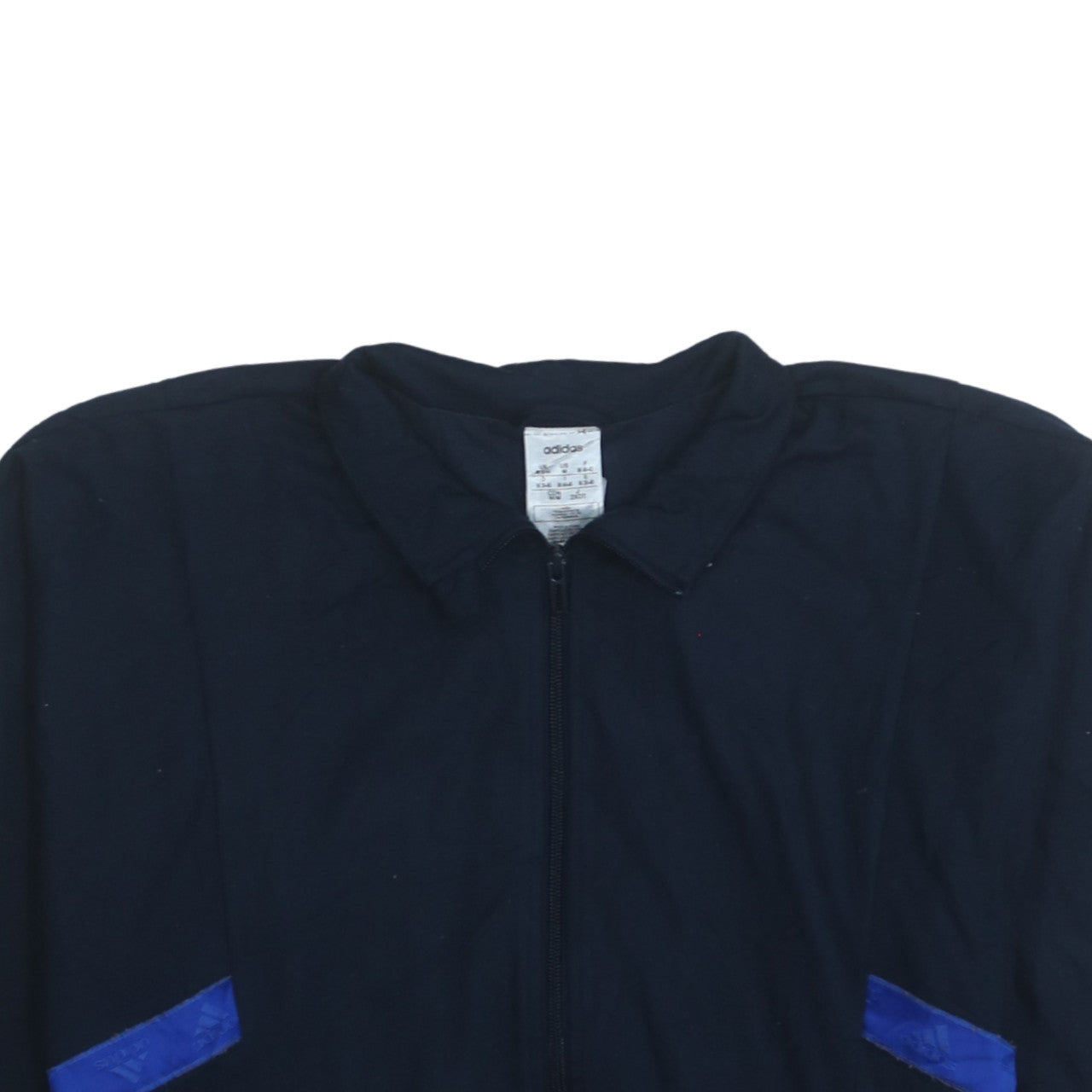 Adidas Women Navy Blue Full Zip Sweatshirt Size 12 Cotton Blend