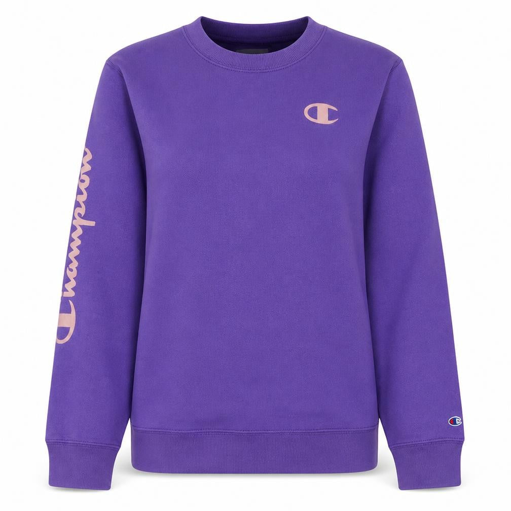 Champion Women’s Purple Crew Neck Pullover Sweatshirt L Cotton Blend