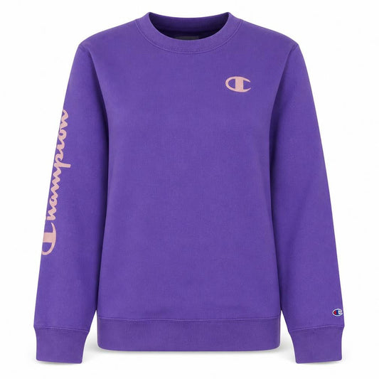 Champion Women’s Purple Crew Neck Pullover Sweatshirt L Cotton Blend