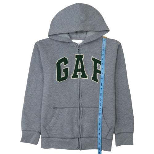 GAP Boys Grey XXL Full Zip Hoodie with Logo Embroidery