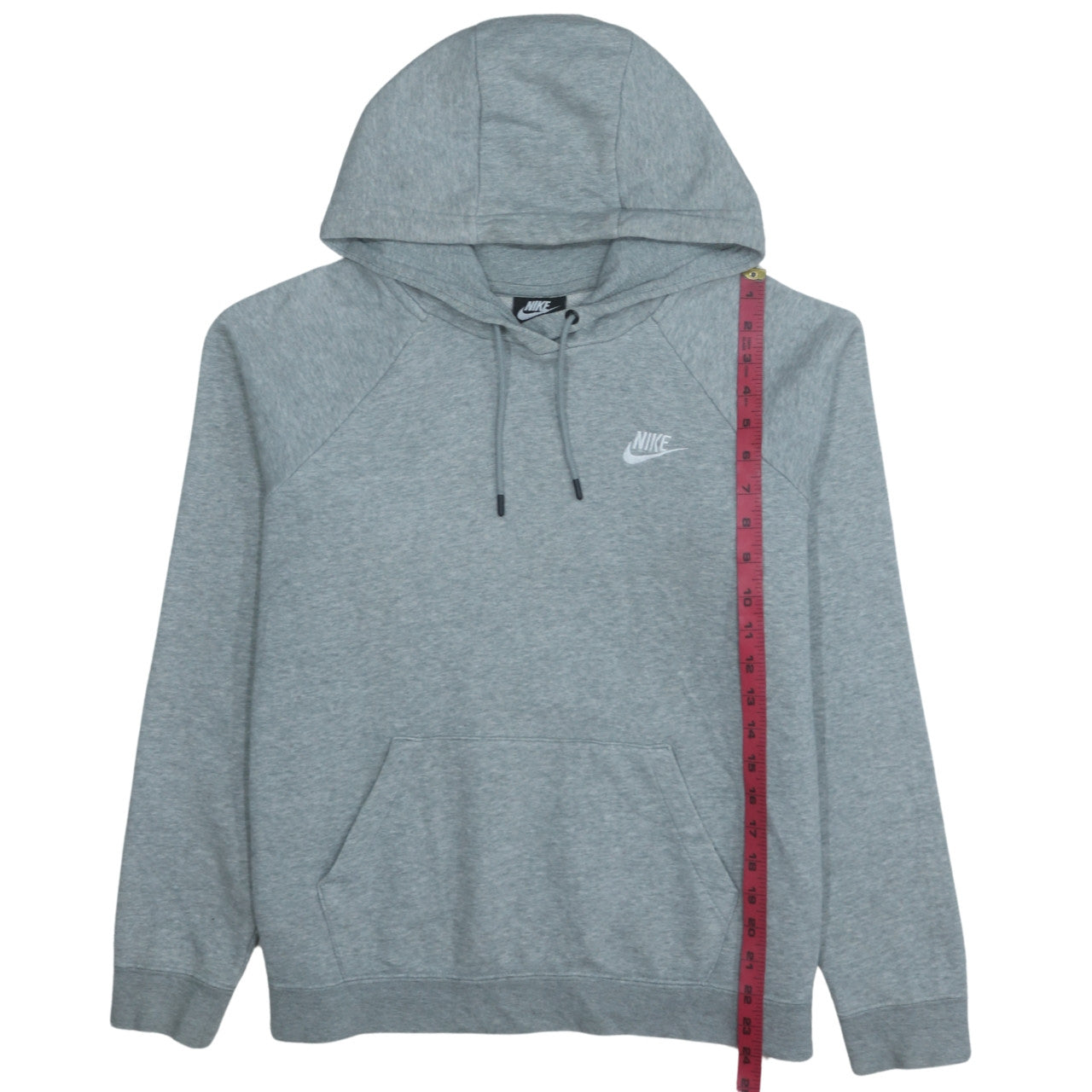 Nike Men's Grey Pullover Hoodie M Regular Fit Fleece Sportswear