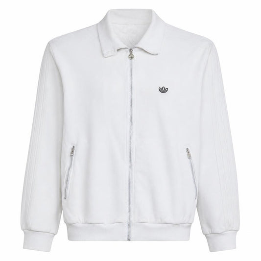 Adidas Men's White Full Zip Sweatshirt XL Collared Sports Classic