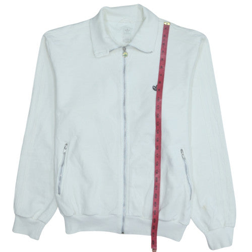 Adidas Men's White Full Zip Sweatshirt XL Collared Sports Classic