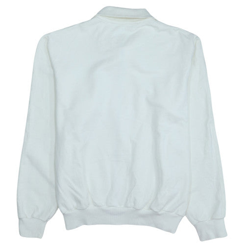 Adidas Men's White Full Zip Sweatshirt XL Collared Sports Classic