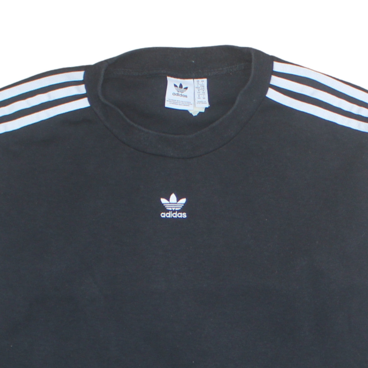 Adidas Womens Black Crew Neck Long Sleeve Sweatshirt Size 18