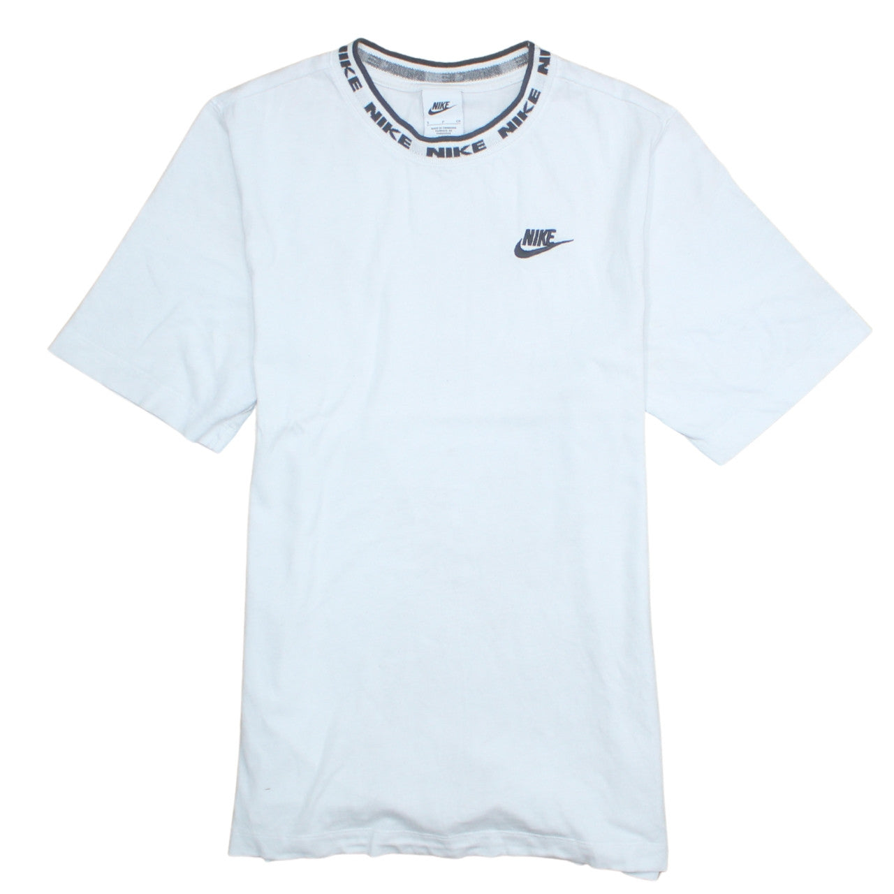 Nike Men’s White Cotton Crew Neck Short Sleeve Sports T-Shirt Size S