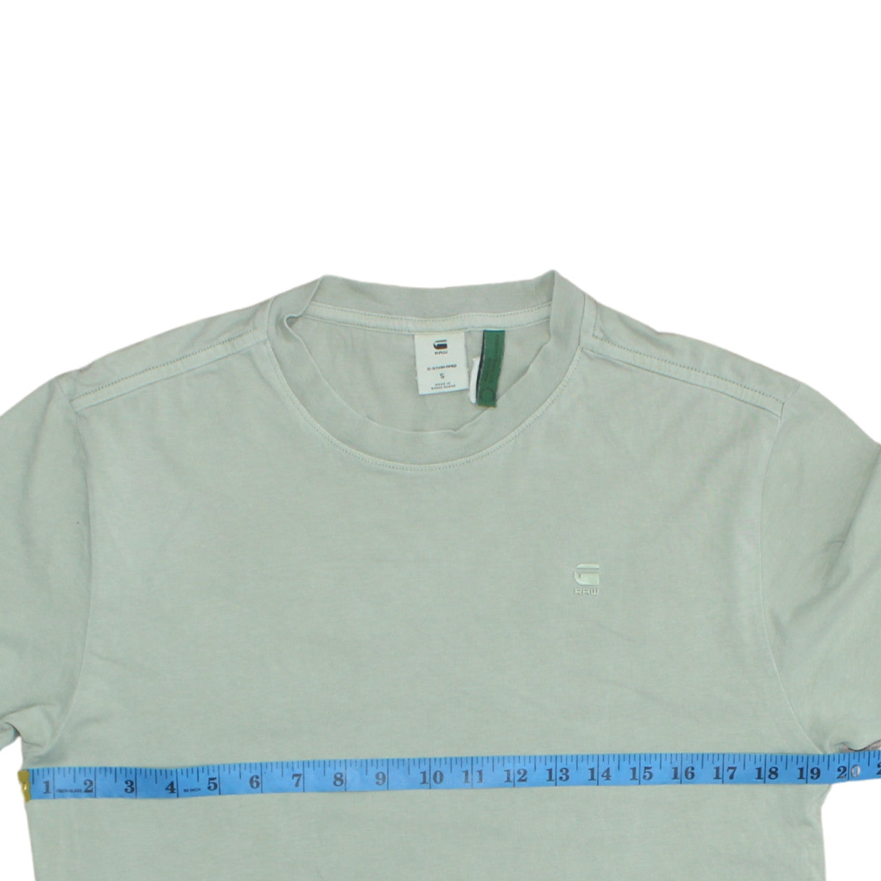 G-Star RAW Men's Green Small Crew Neck Cotton T-Shirt
