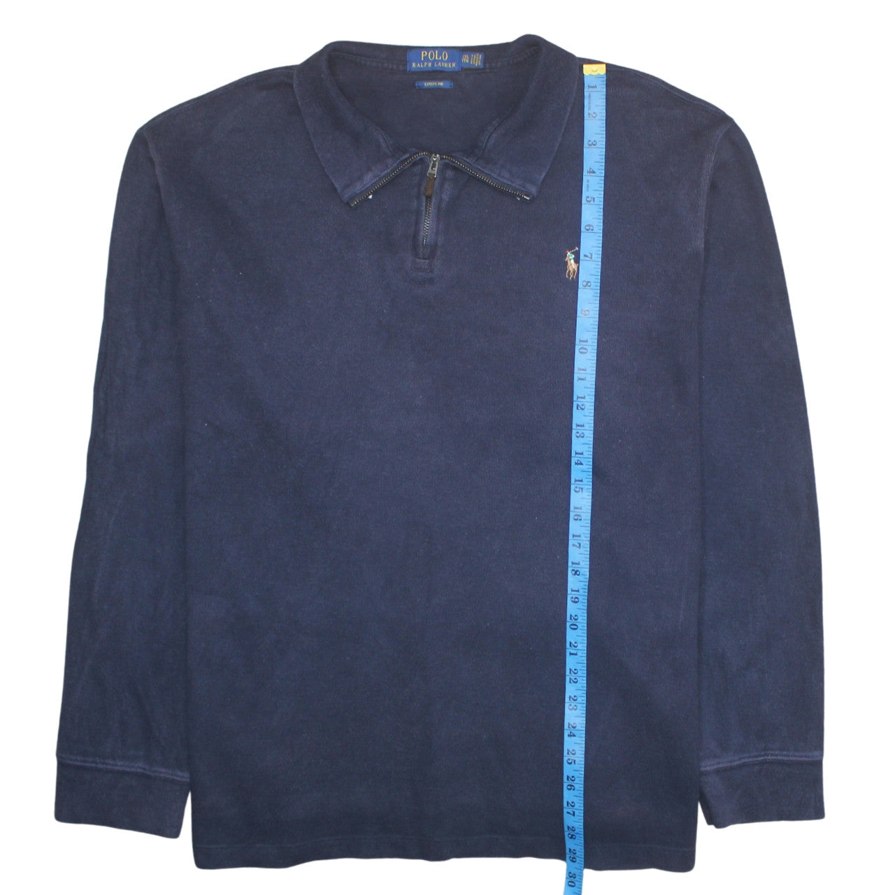 Ralph Lauren Men’s Blue 2XL Collared 1/4 Zip Cotton Sweatshirt