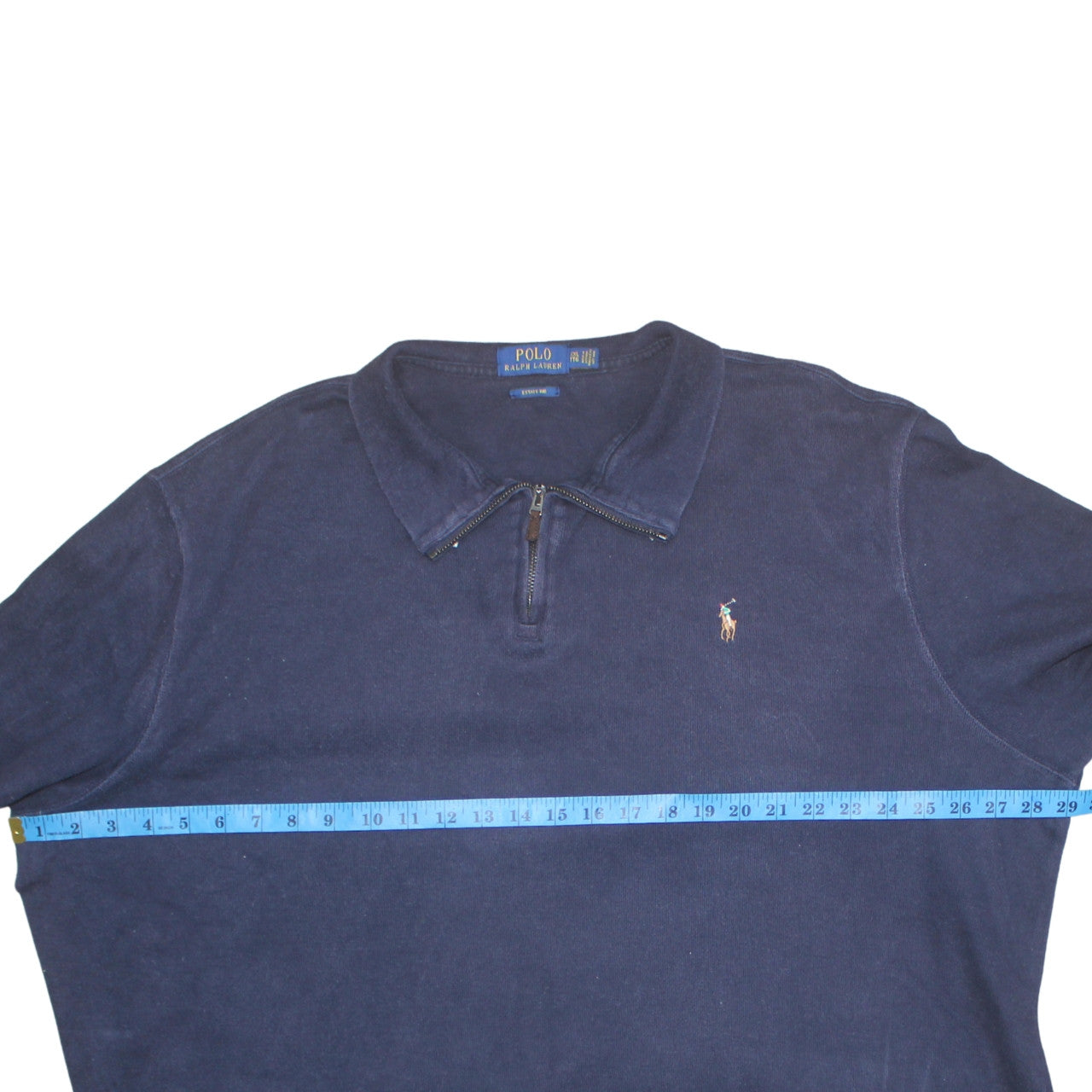 Ralph Lauren Men’s Blue 2XL Collared 1/4 Zip Cotton Sweatshirt