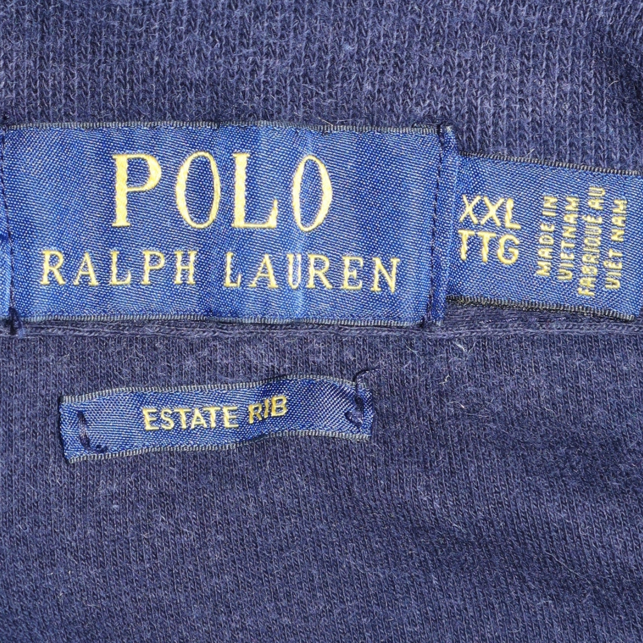 Ralph Lauren Men’s Blue 2XL Collared 1/4 Zip Cotton Sweatshirt
