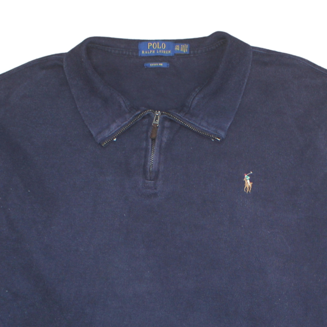 Ralph Lauren Men’s Blue 2XL Collared 1/4 Zip Cotton Sweatshirt