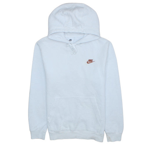 Nike Men's White Pullover Hoodie Small Fleece Sports Logo Sweatshirt