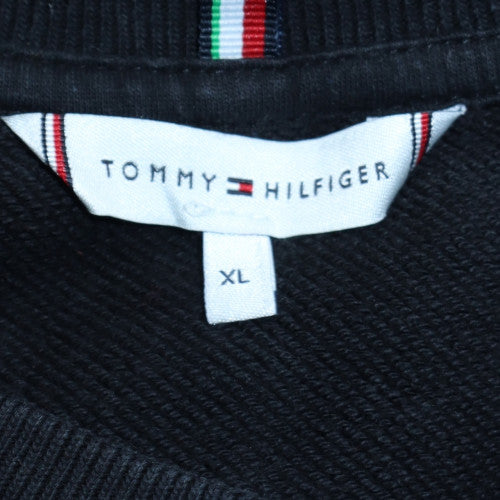 Tommy Hilfiger Men's Black XL Crew Neck Pullover Sweatshirt