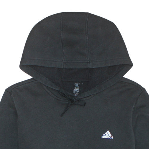 Adidas Men's Black Pullover Hoodie M Fleece Sportswear
