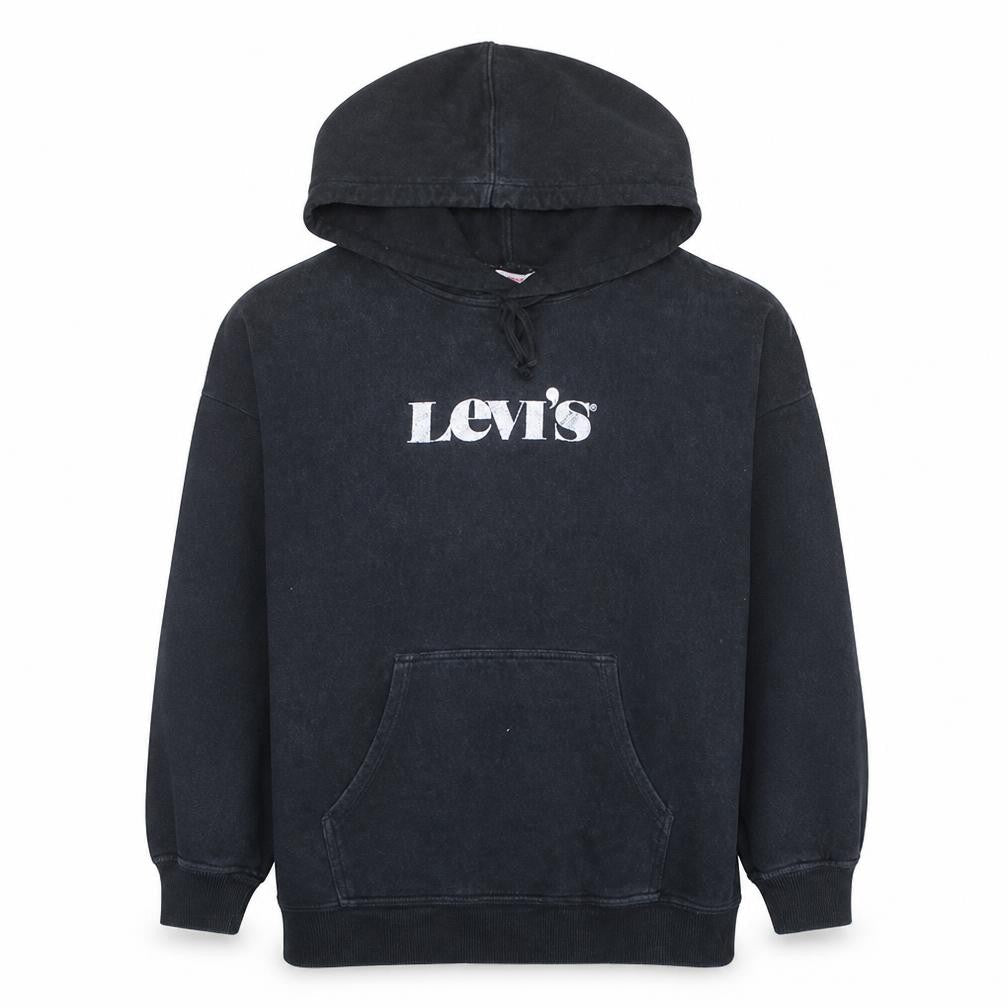 Levi's Men's Black XS Pullover Hoodie with Logo Print