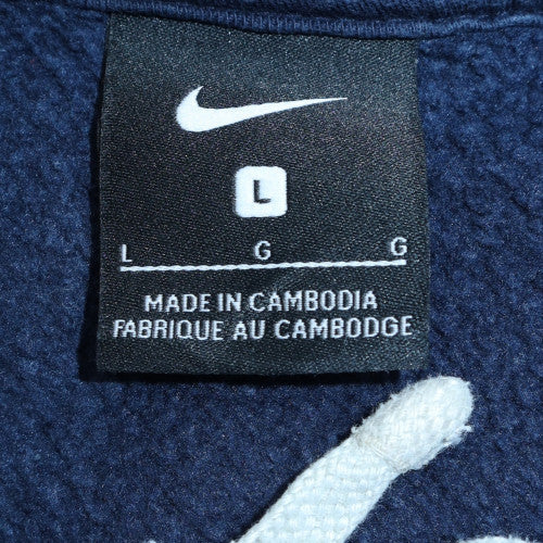 Nike Men's Blue Pullover Hoodie L Sports Fleece Sweatshirt