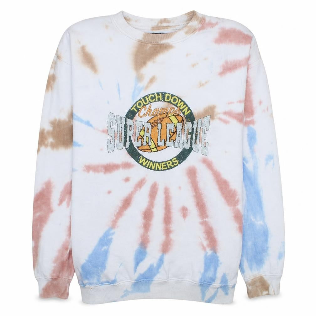 Daisy Street Unisex Multicoloured Tie Dye Sweatshirt S Retro Sports Pullover