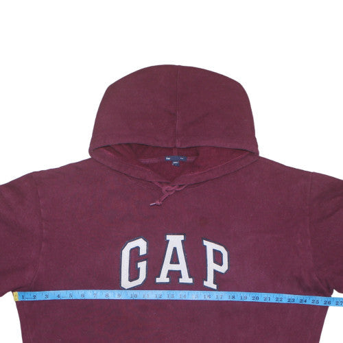 GAP Men's Red Pullover Hoodie L Fleece Logo Sweatshirt