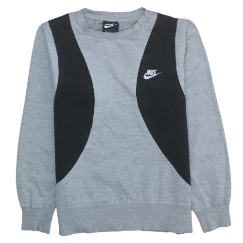 Nike Men's Grey & Black Crew Neck Sweatshirt Size S Classic Fleece